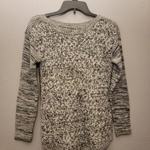 Elegant Women's Black and White Knit Sweater